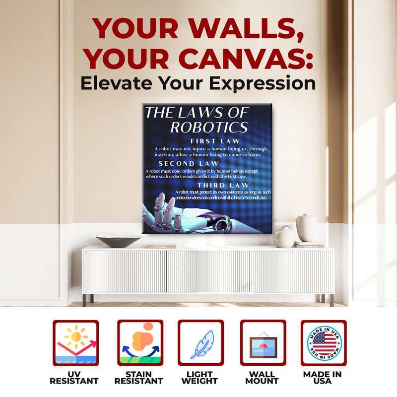 LAWS OF ROBOTICS WALL CANVAS DECOR