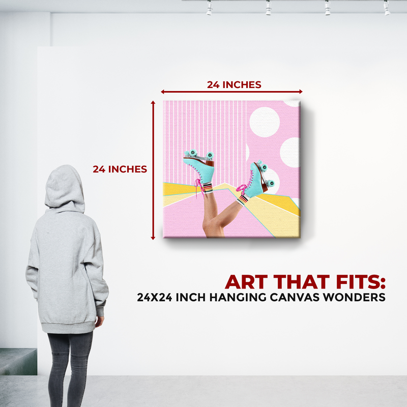 RETRO ROLLER SKATING DECOR CANVAS