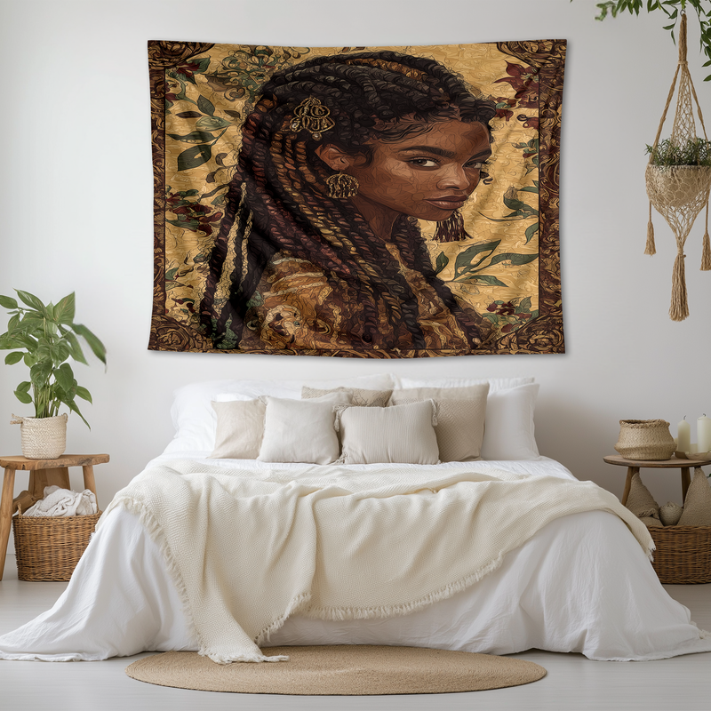 BRAIDS, CURLS & CULTURE WALL TAPESTRY