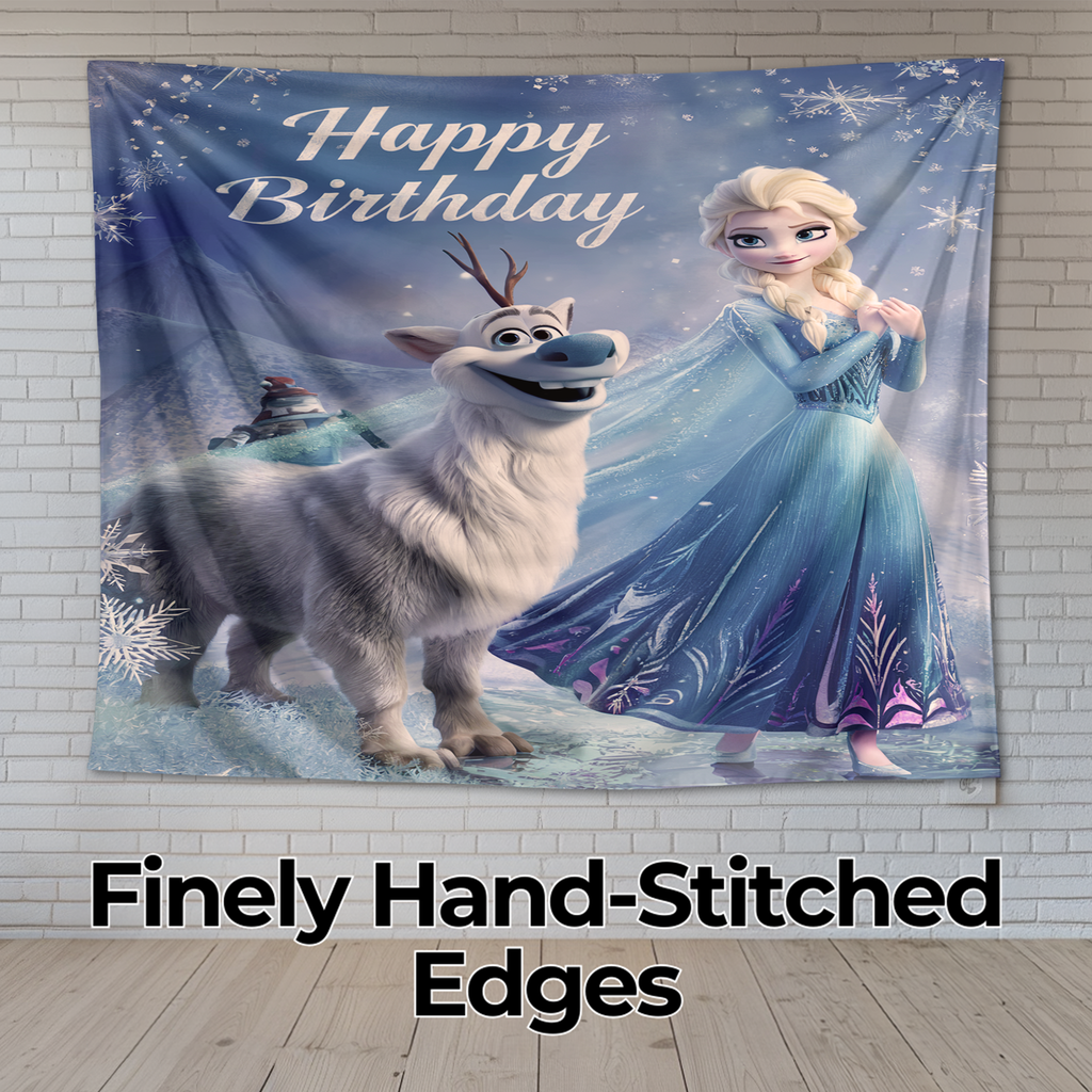 FROZEN BIRTHDAY WALL TAPESTRY