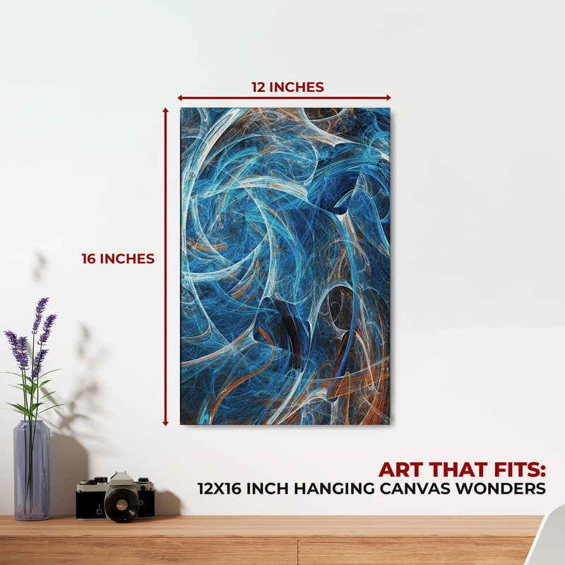 FRACTAL CHAOS CURVES WALL CANVAS DECOR