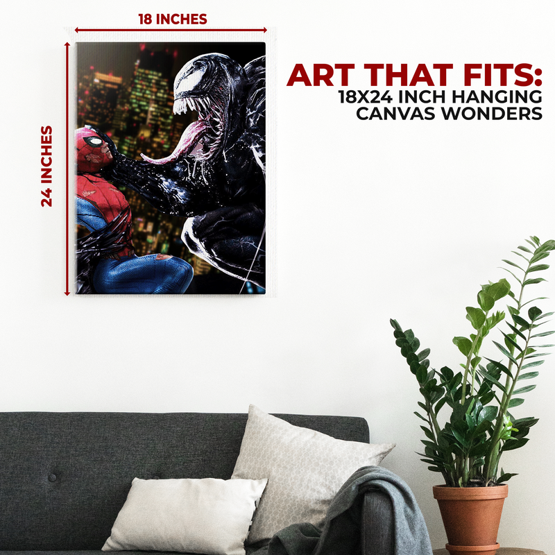 SPIDERMAN VS VENOM WALL CANVAS