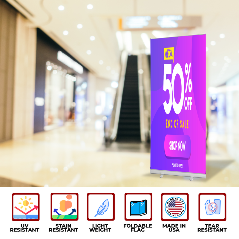 50%OFF SALE BANNER RETRACTABLE