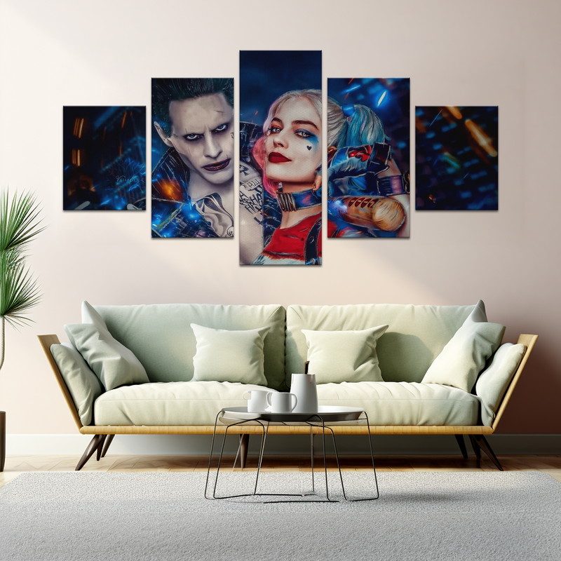 SUICIDE SQUAD JOKER & HARLEY QUIN WALL CANVAS