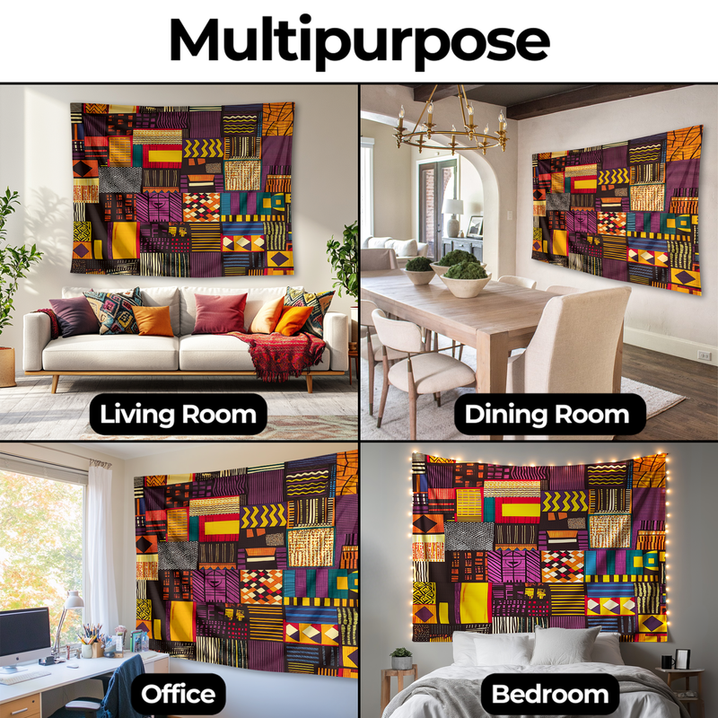 KENTE CLOTH TRADITIONS WALL TAPESTRY