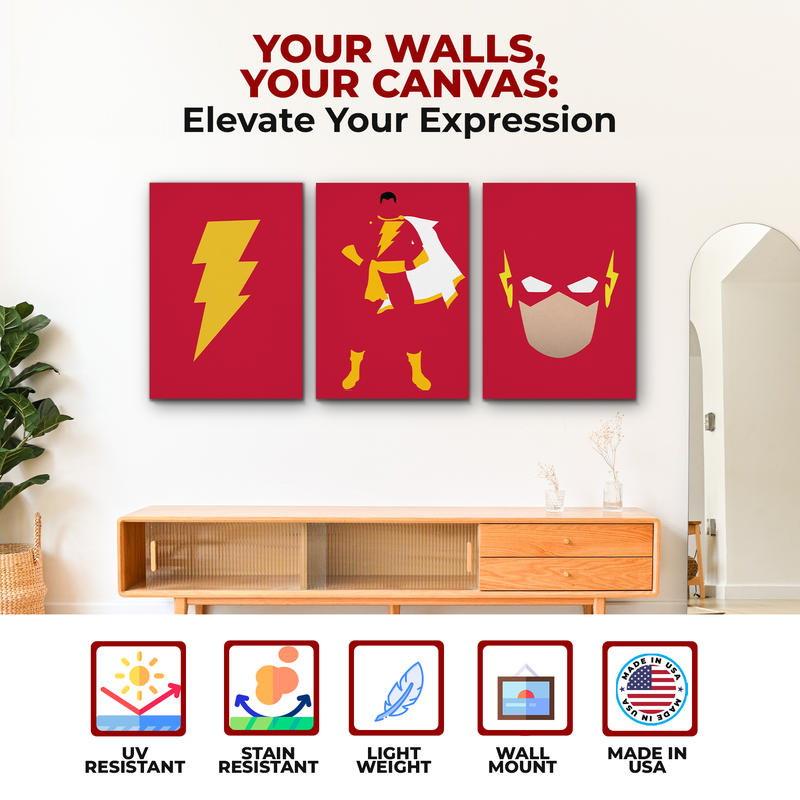 SHAZAM MINIMALIST WALL CANVAS