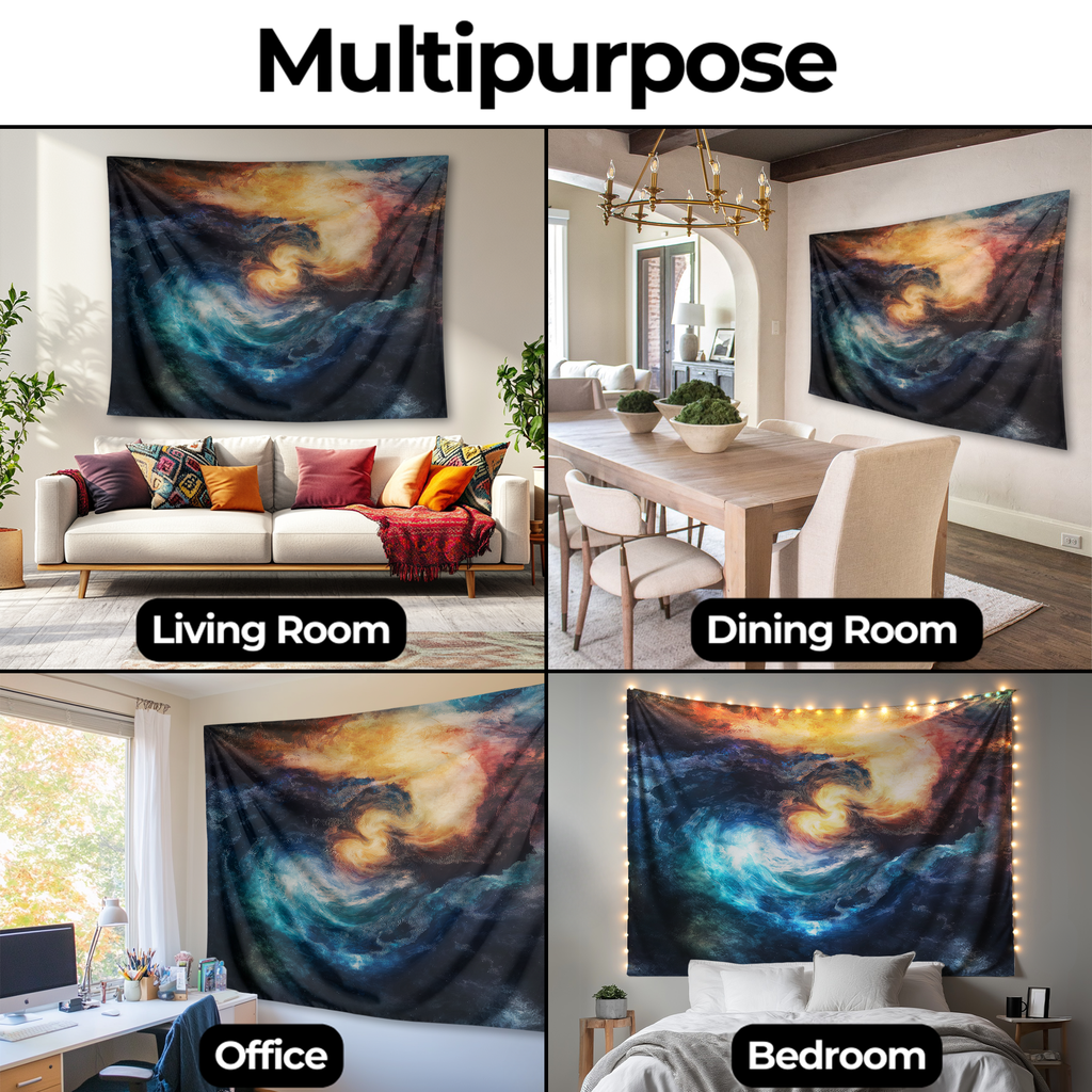 DARK MATTER FLOW WALL TAPESTRY
