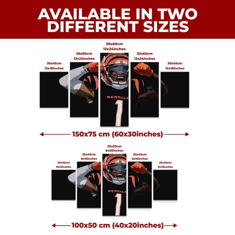 JA'MARR CHASE & BENGALS CANVAS