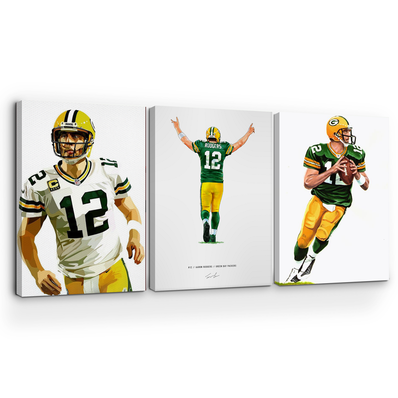 AARON RODGERS/ GREEN BAY WALL CANVAS