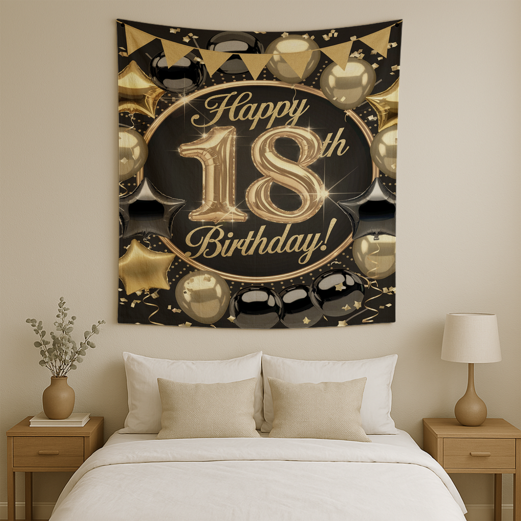18TH BIRTHDAY WALL TAPESTRY