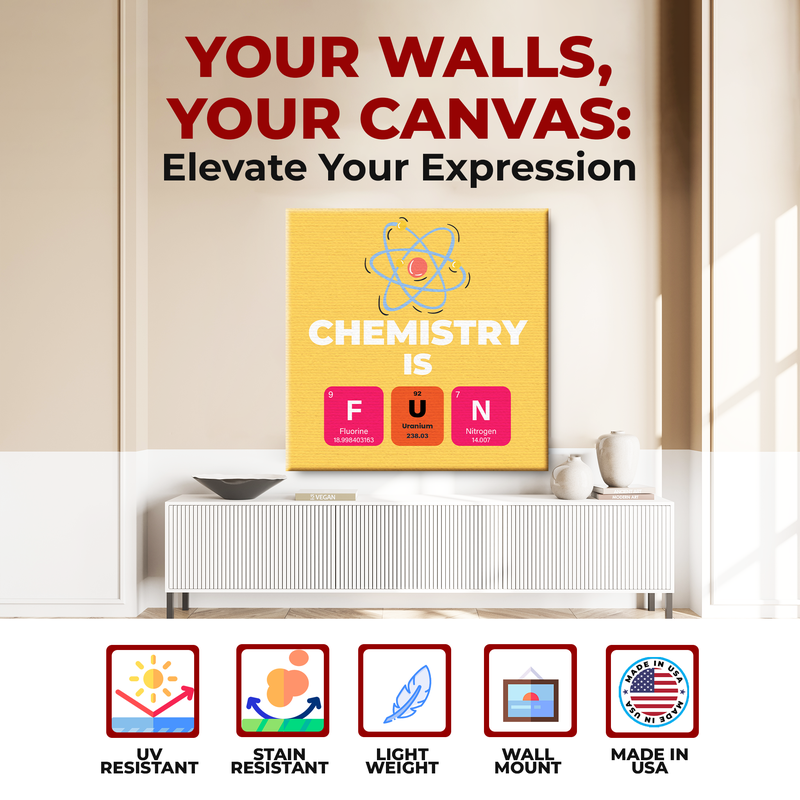 CHEMISTRY QUOTES WALL CANVAS DECOR