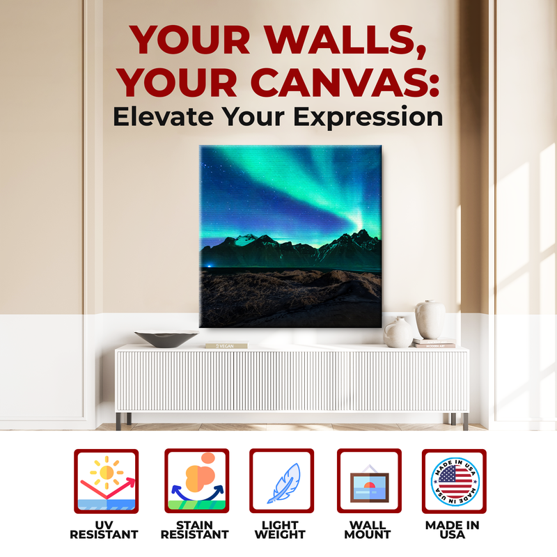 NORTHERN LIGHTS WALL CANVAS DECOR