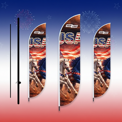 Pre Design 250th 4th of July Feather Flag Design 4