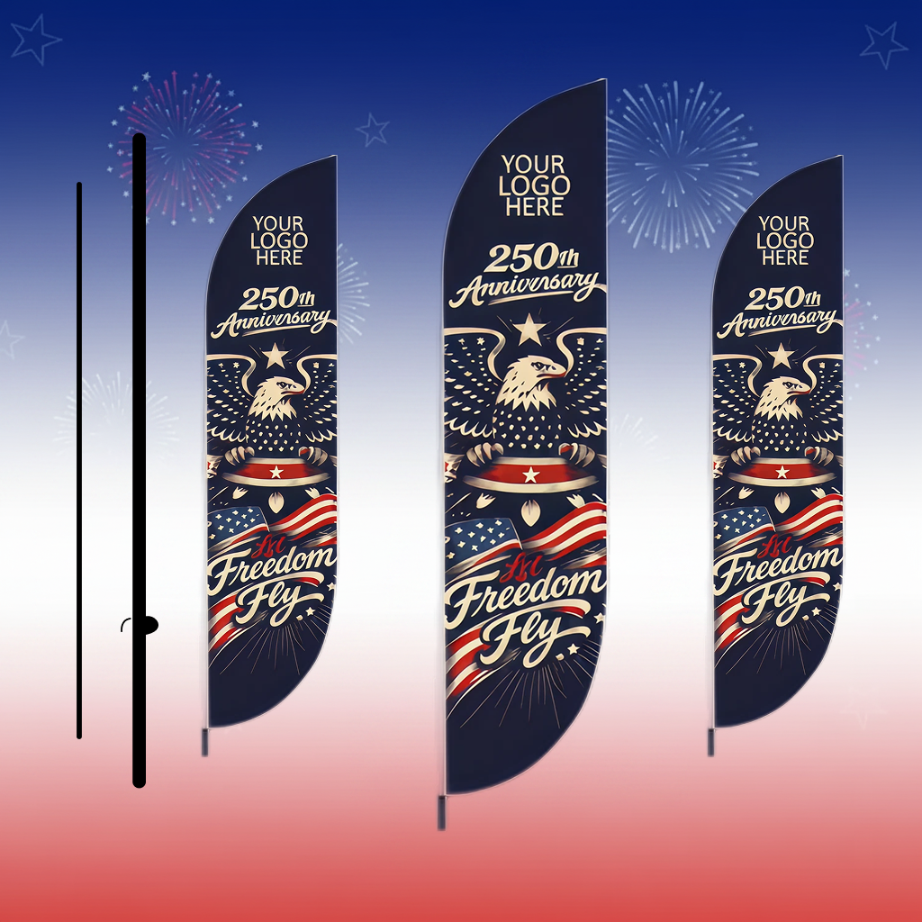 Pre Design 250th 4th of July Feather Flag Design 5