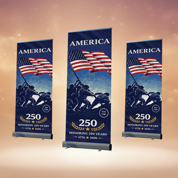 Per Design 250th 4th of July Retractable Banner Design 2