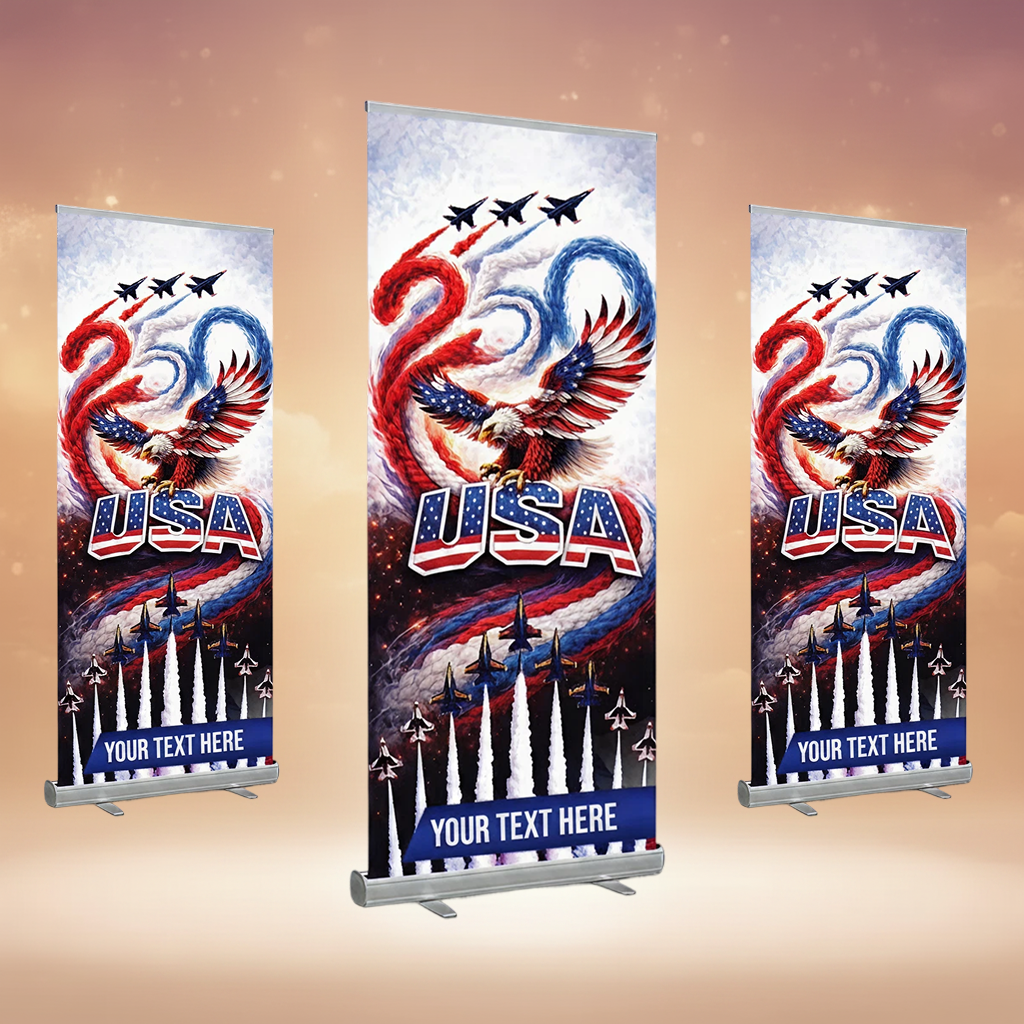 Per Design 250th 4th of July Retractable Banner Design 5