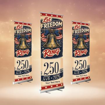 Per Design 250th 4th of July Retractable Banner Design 4