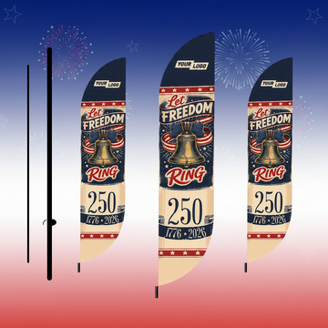 Pre Design 250th 4th of July Feather Flag Design 1