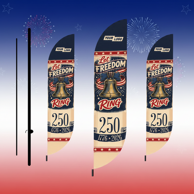 Pre Design 250th 4th of July Feather Flag Design 1
