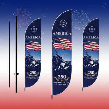 Pre Design 250th 4th of July Feather Flag Design 3