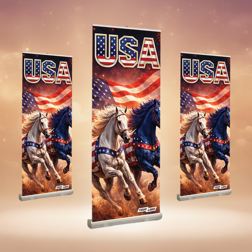 Per Design 250th 4th of July Retractable Banner Design 3