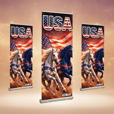 Per Design 250th 4th of July Retractable Banner Design 3