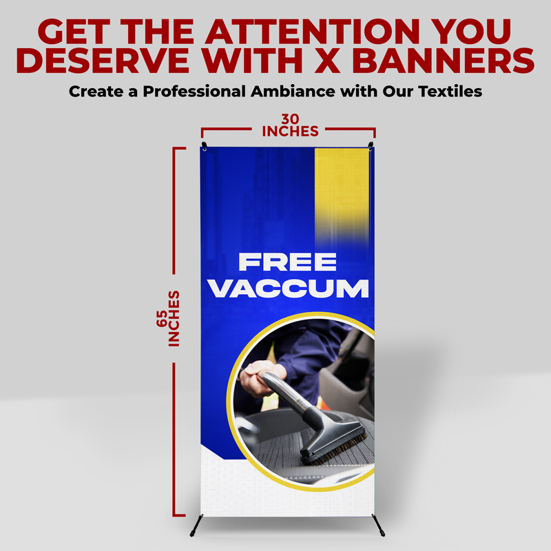 FREE VACCUM X-BANNER