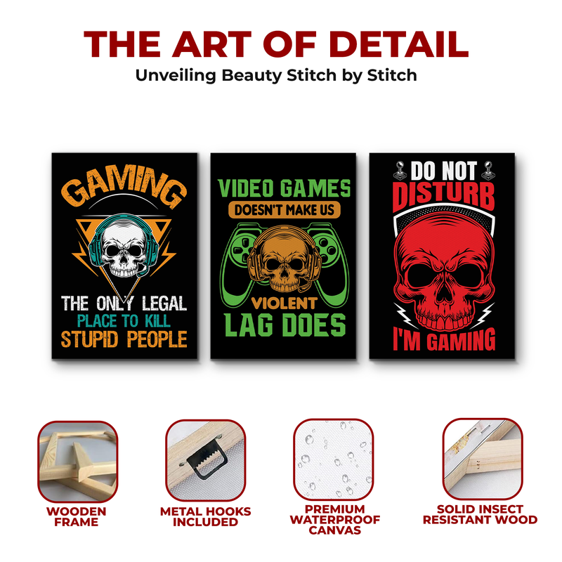 GAMING DO NOT DISTURB CANVAS DECOR