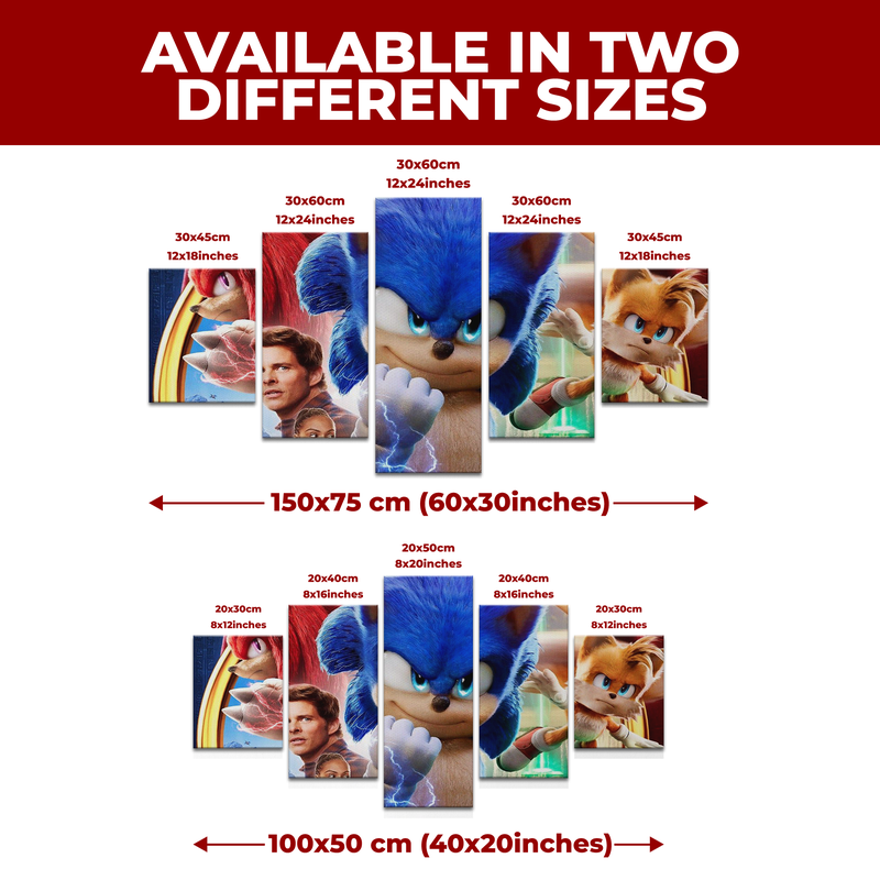 SONIC THE MOVIE WALL CANVAS