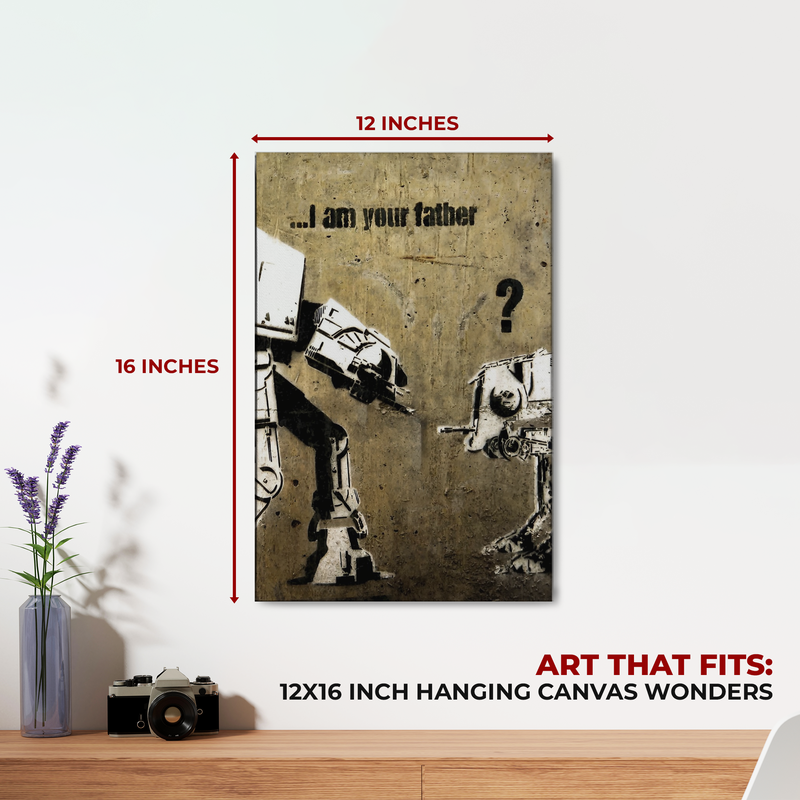 FUNNY ROBOTS STREET ART WALL CANVAS DECOR