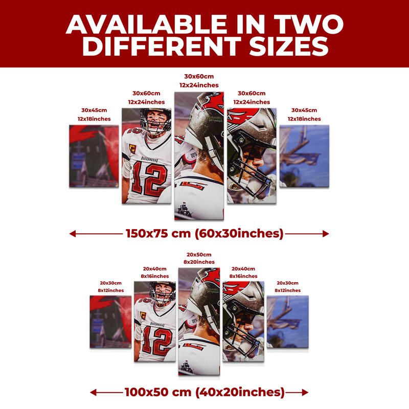 TOM BRADY BUCCANEERS DECOR CANVAS