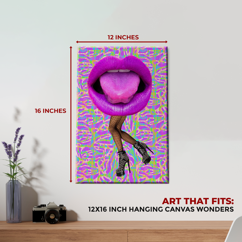 GIRL, LIPS & HEELS DECOR CANVAS