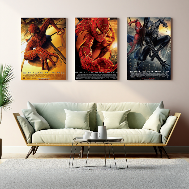 SPIDERMAN MOVIES CANVAS DECOR