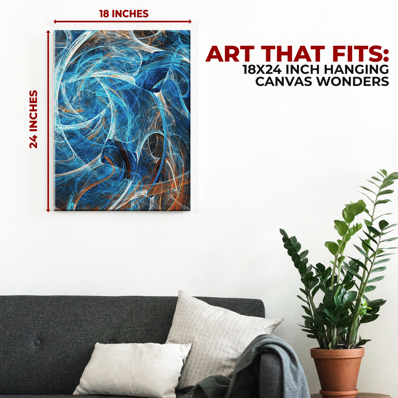 FRACTAL CHAOS CURVES WALL CANVAS DECOR