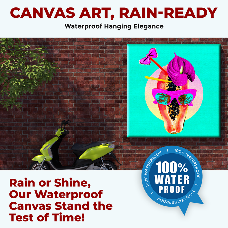 PAPAYA BEACH PARTY DECOR CANVAS