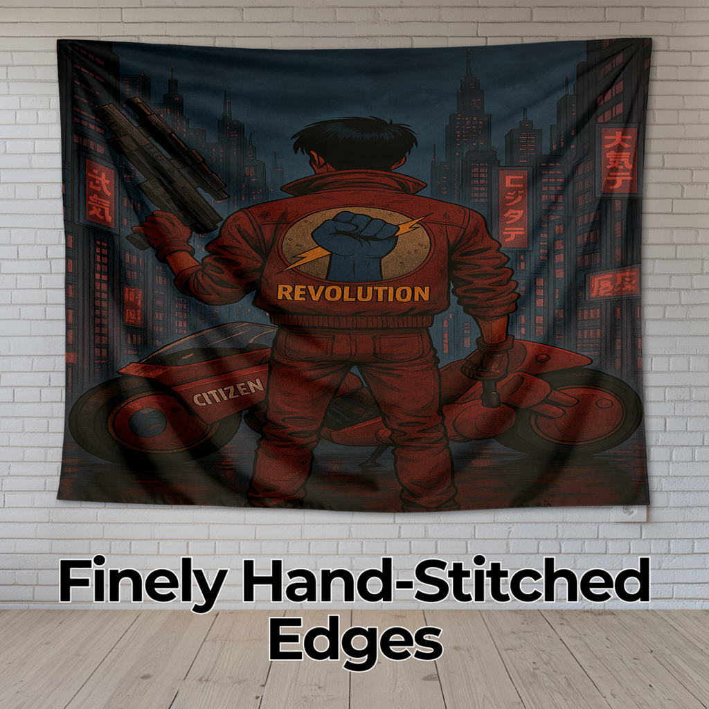 AKIRA'S CYBERPUNK REVOLUTION WALL TAPESTRY