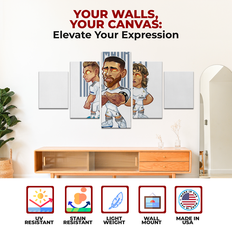 REAL MADRID COMIC STYLE DECOR CANVAS