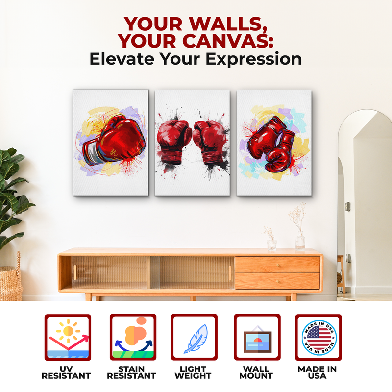 BOXING GLOVES WALL CANVAS