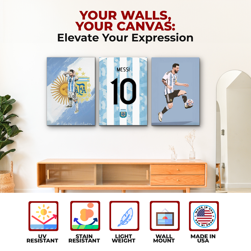 MESSI ARGENTINA PLAYER WALL CANVAS
