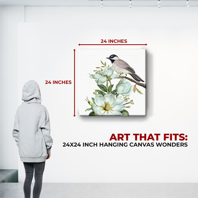 WHITE MAGNOLIA FLOWER CANVAS