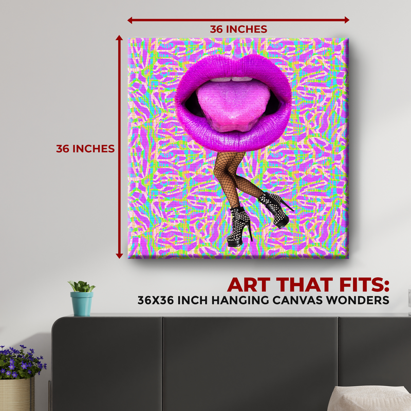 GIRL, LIPS & HEELS DECOR CANVAS