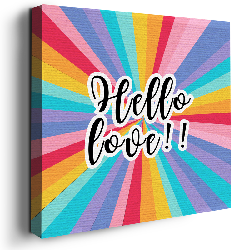 HELLO LOVE CANVAS DECOR