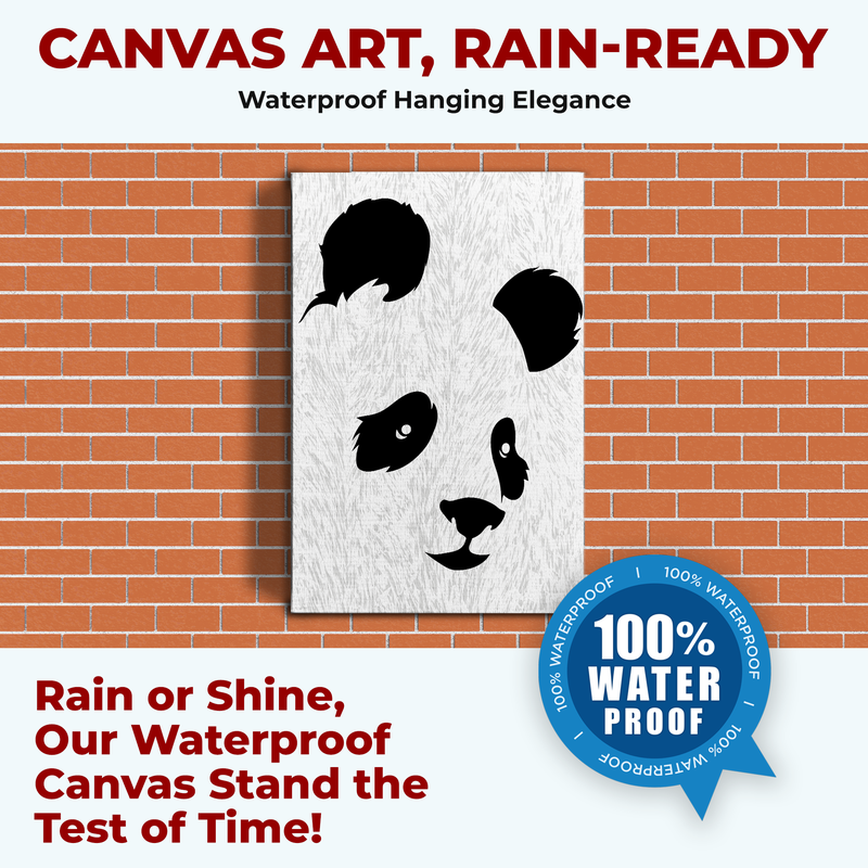 PANDA FACE CANVAS DECOR