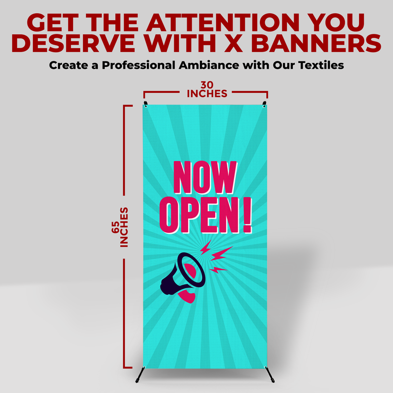 NOW OPEN X-BANNER