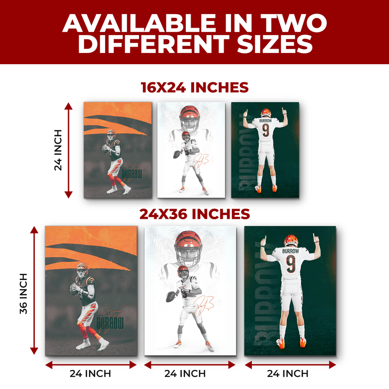 JOE BURROW #9 WALL CANVAS