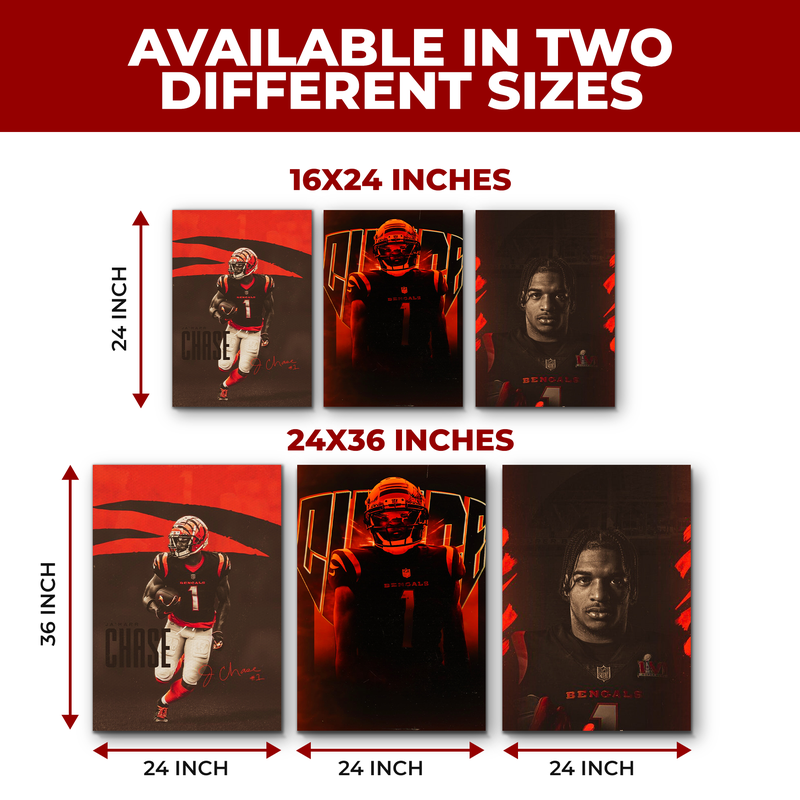 JA'MARR CHASE #1  WALL CANVAS