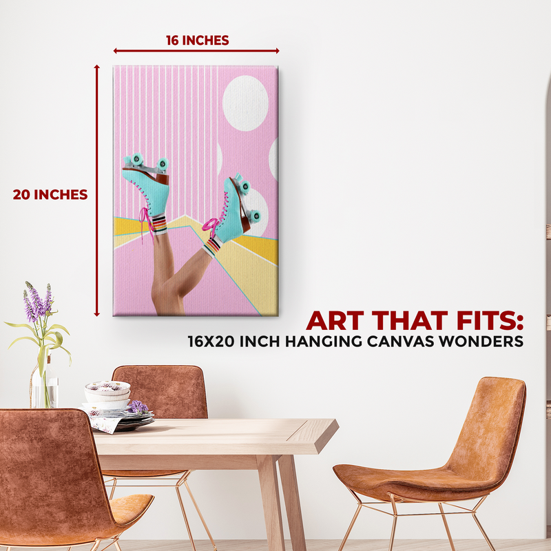 RETRO ROLLER SKATING DECOR CANVAS