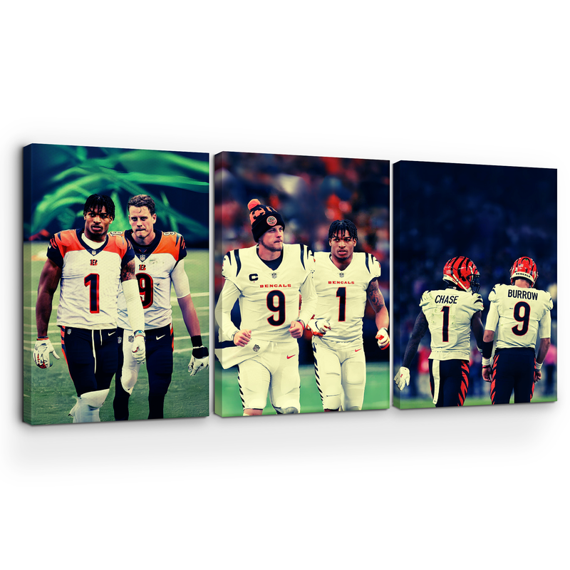 JA'MARR CHASE & JOE BURROW WALL CANVAS