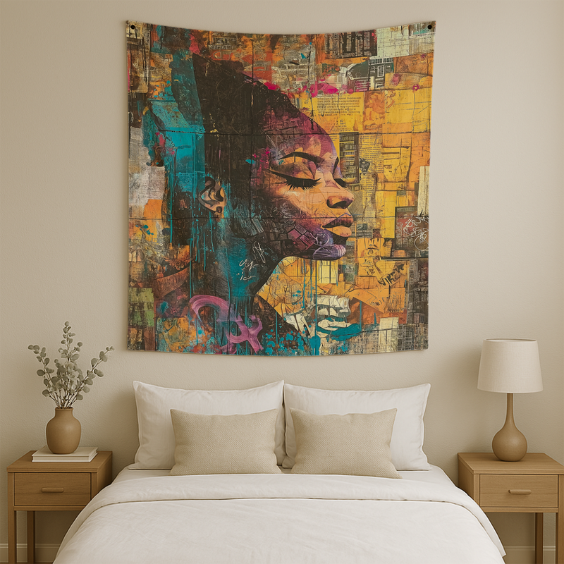 URBAN STREET ART ESSENCE WALL TAPESTRY