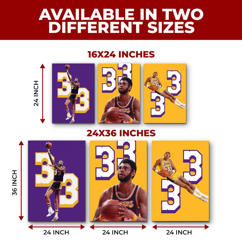 JABBAR/ LAKERS WALL CANVAS